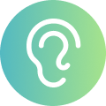 icon of ear, representing quality through listening to you
