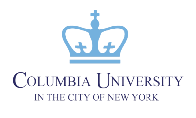 logo for Columbia University in the City of New York in dark blue text with light blue crown