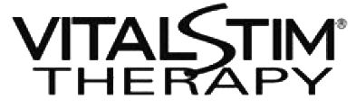 logo for vitalstim therapy in black text